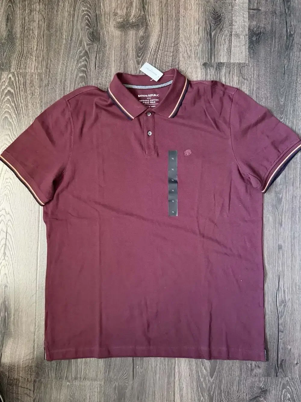 Banana Republic Organic Cotton Pique Polo Shirt in Burgundy